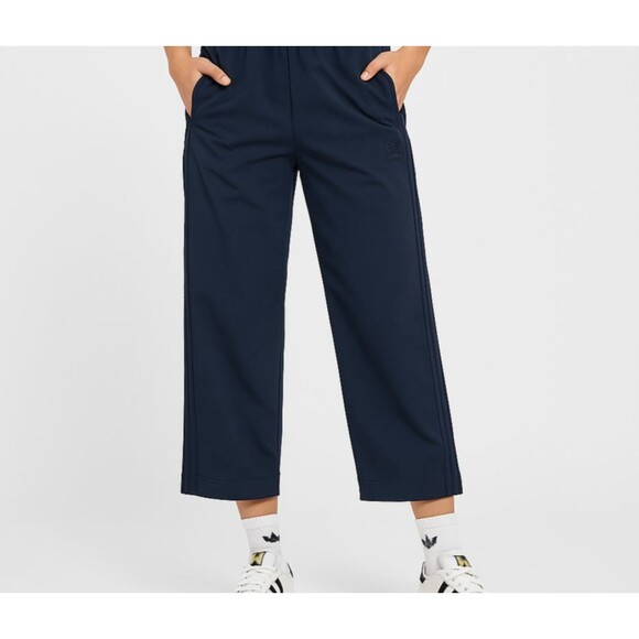 Adidas Womens Pants Sailor Ankle Nylon Capri Casual Y2K Navy Blue Size Small - Picture 1 of 11